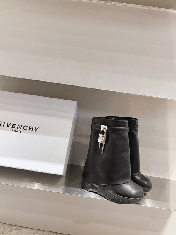 Givenchy Tan Ankle Boots - Front View