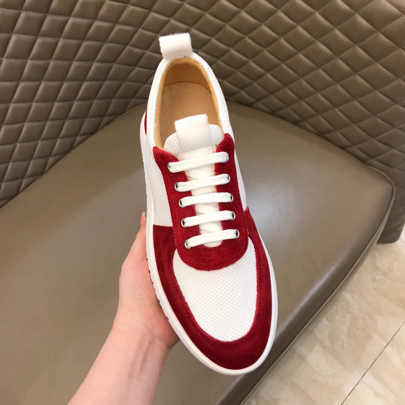 Hermès Chocolate Brown Low-Top Sneakers - Angled View