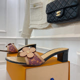 Louis Vuitton Beige Bow-Detail Flats - Back View