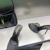 Close-up of Saint Laurent shoes craftsmanship