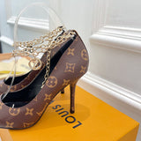Louis Vuitton shoes Style 414 - close-up of timeless elegant design (alternate angle)