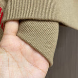 Close-up of Burberry designer clothing craftsmanship