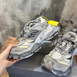 Balenciaga White Combat Boots - Angled View