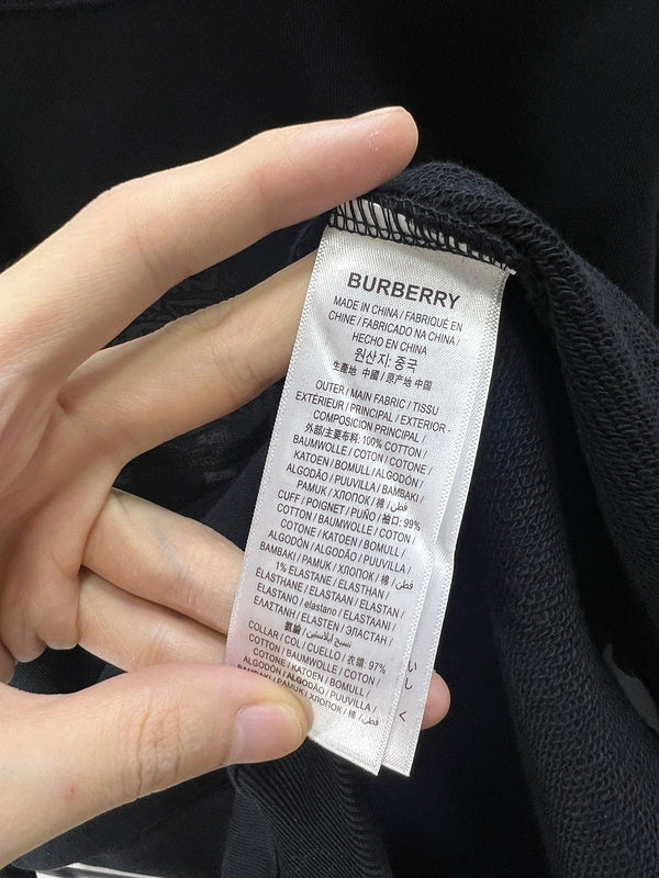 Close-up of Burberry designer clothing craftsmanship