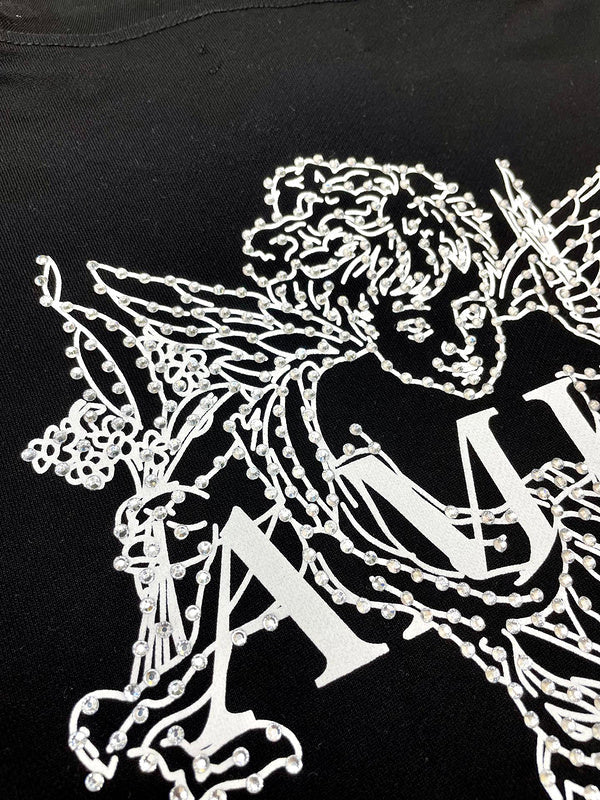 Close-up of Amiri hoodie craftsmanship