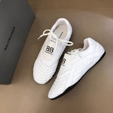 Balenciaga Nude Low-Top Sneakers - Angled View