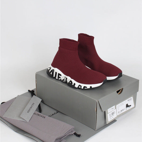 Balenciaga Red Low-Top Sneakers - Side Profile View