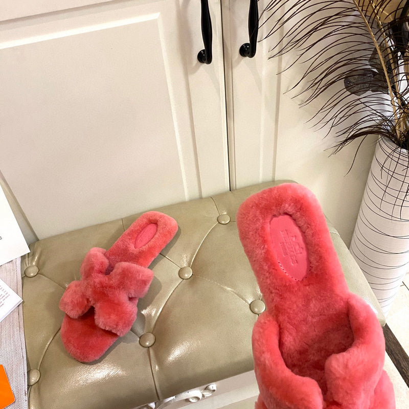 Hermès Beige Platform Sandals - Lifestyle Styling Shot