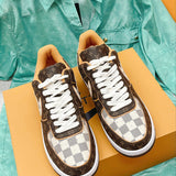 Louis Vuitton shoes Style 358 - close-up of statement logo accent
