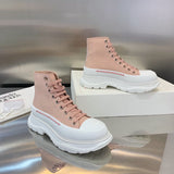 Alexander McQueen Tan Ankle Boots - Angled View