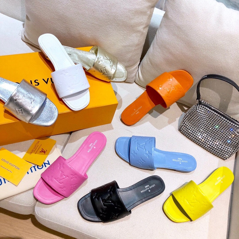 Louis Vuitton Tan Loafer Flats - Back View