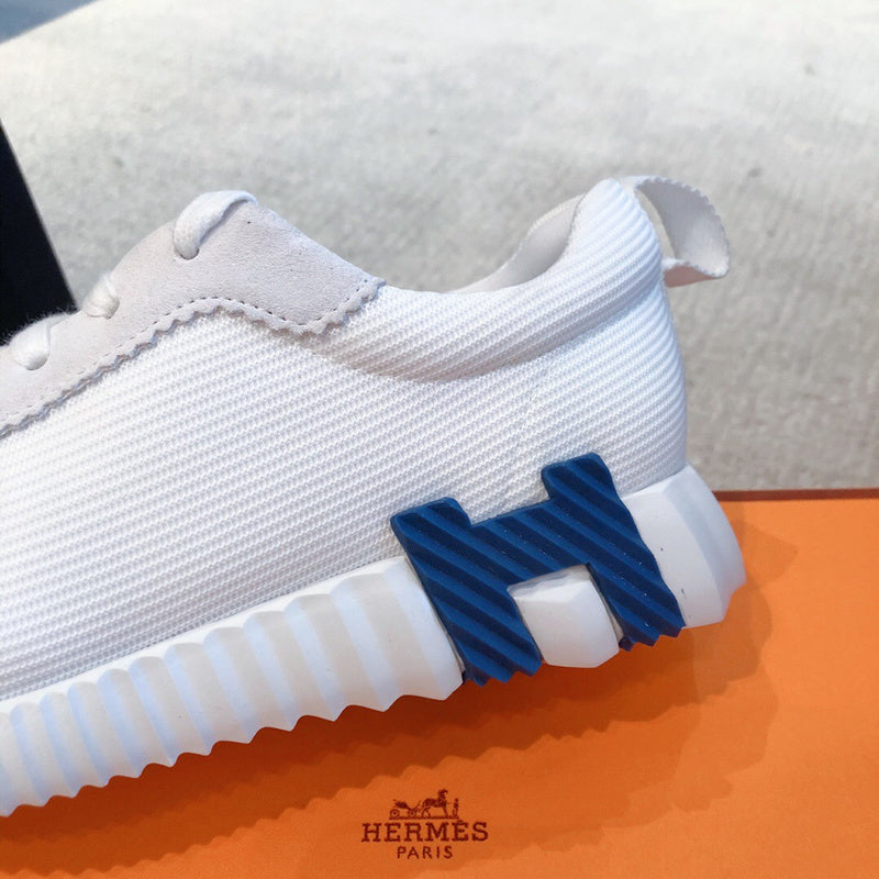 Hermès Camel High-Top Sneakers - Front View