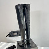Close-up of Saint Laurent shoes craftsmanship