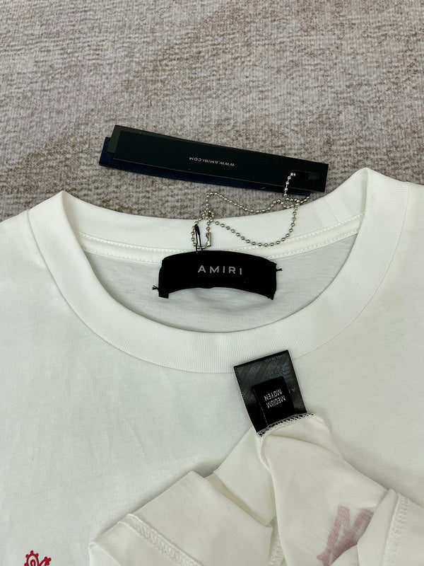 Amiri luxury t-shirt detail shot