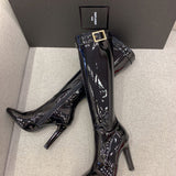 Close-up of Saint Laurent shoes craftsmanship