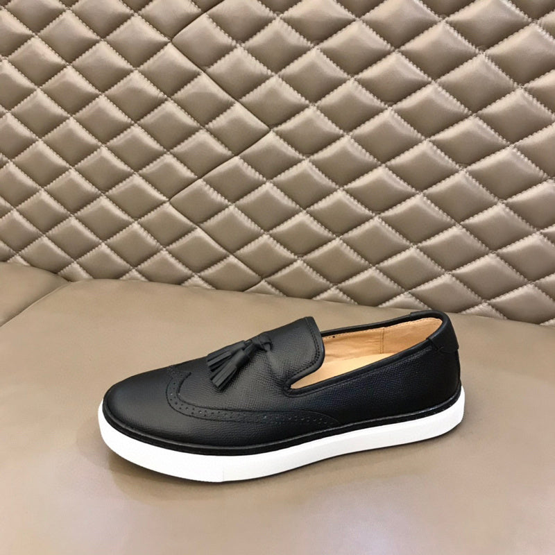 Hermès White Chunky Platform Sneakers - Heel Detail View