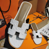 Hermès Red Espadrille Wedge Sandals - Back View