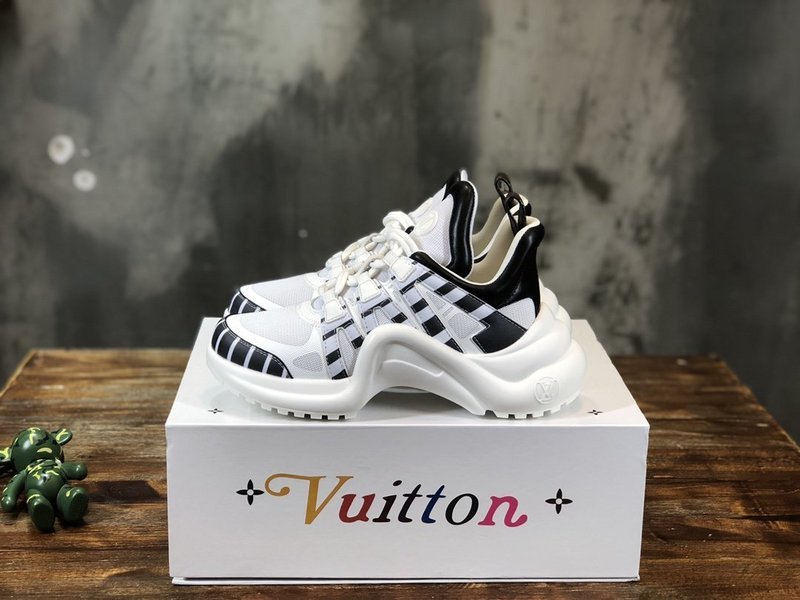 Close-up of Louis Vuitton shoes craftsmanship