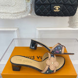 Louis Vuitton Beige Bow-Detail Flats - Side Profile View