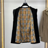 Close-up of Burberry designer clothing craftsmanship