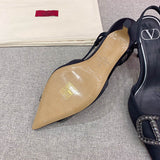 Close-up of Valentino Garavani shoes craftsmanship