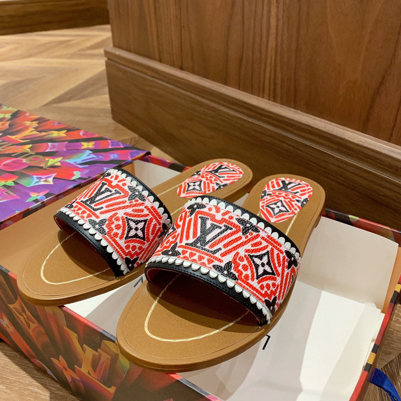Close-up of Louis Vuitton shoes craftsmanship