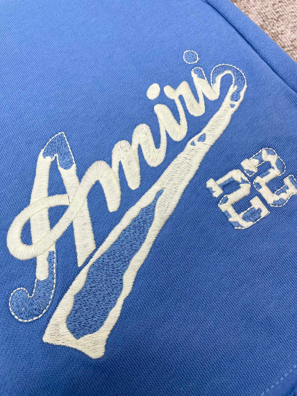Close-up of Amiri t-shirt craftsmanship