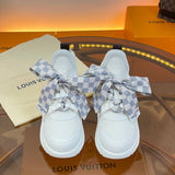 Louis Vuitton Tan Pointed-Toe Stiletto Heels - Side Profile View