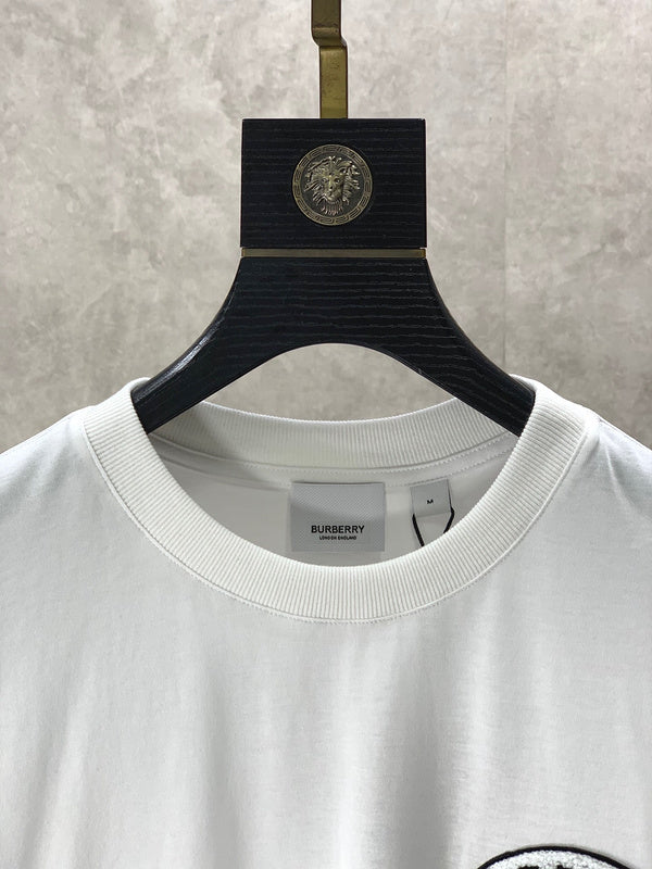 Close-up of Burberry t-shirt craftsmanship