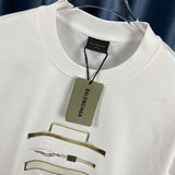 Close-up of Balenciaga t-shirt craftsmanship