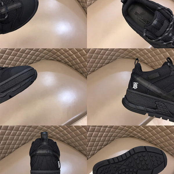 Burberry Camel Chunky Platform Sneakers - Side Profile View