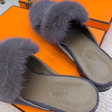 Hermès White Chelsea Boots - Heel Detail View