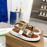 Burberry Tan Slip-On Sneakers - Sole Detail View