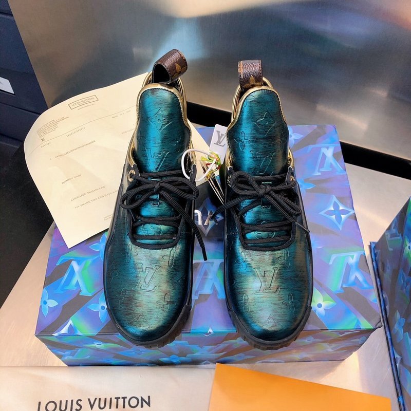 Close-up of Louis Vuitton shoes craftsmanship