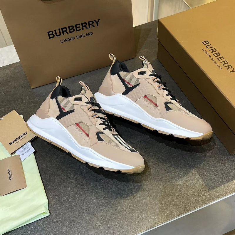 Burberry Black Chunky Platform Sneakers - Back View