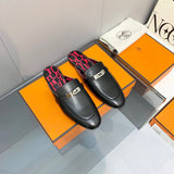 Hermes sandals Style 181 - front view, statement logo accent