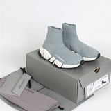 Balenciaga Red Chelsea Boots - Side Profile View