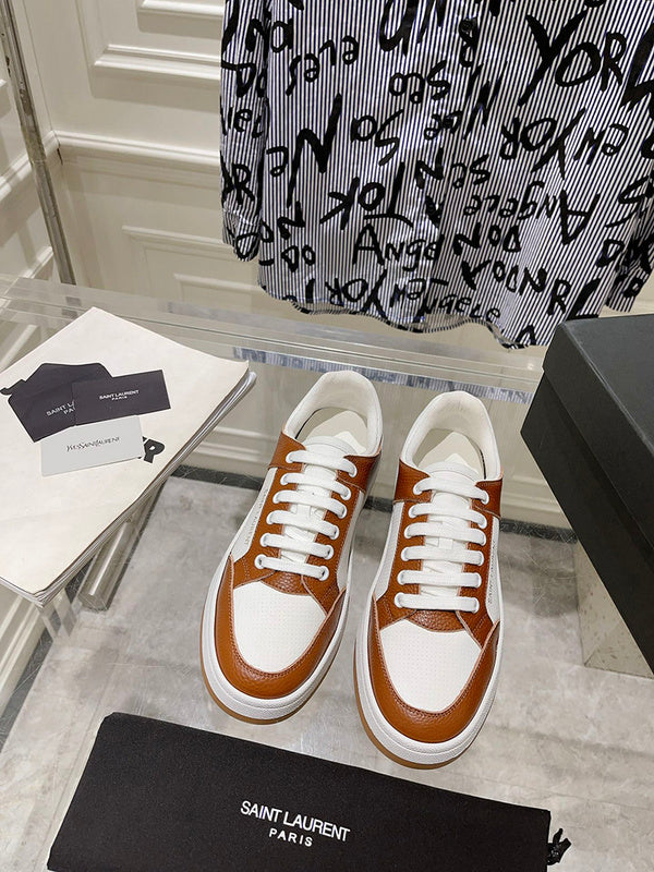 Close-up of Saint Laurent shoes craftsmanship