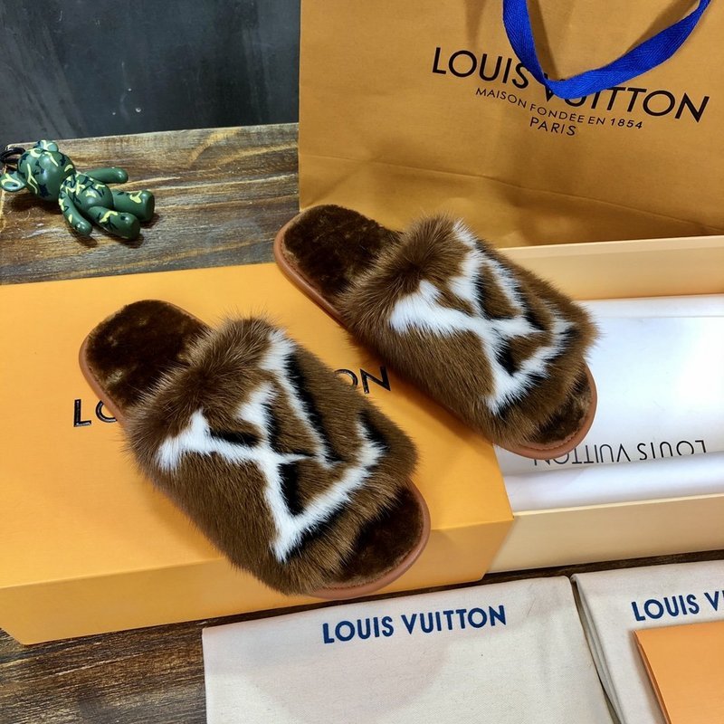 Close-up of Louis Vuitton shoes craftsmanship