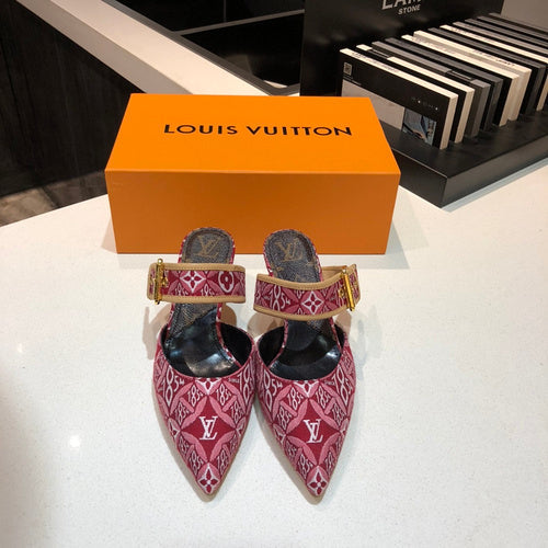 Louis Vuitton shoes Style 207 - front view, statement logo accent