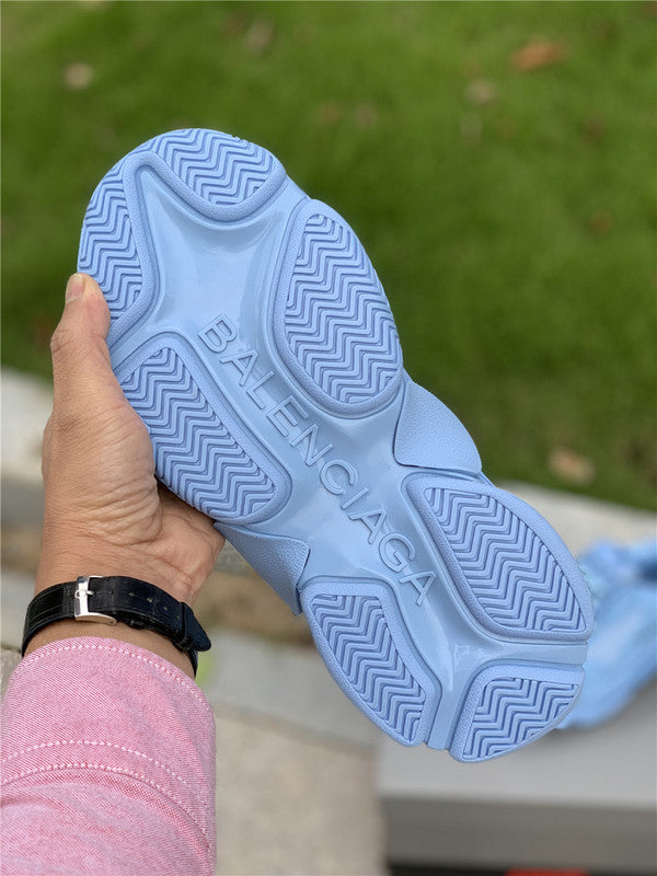 Balenciaga Grey Chunky Platform Sneakers - Full Silhouette View