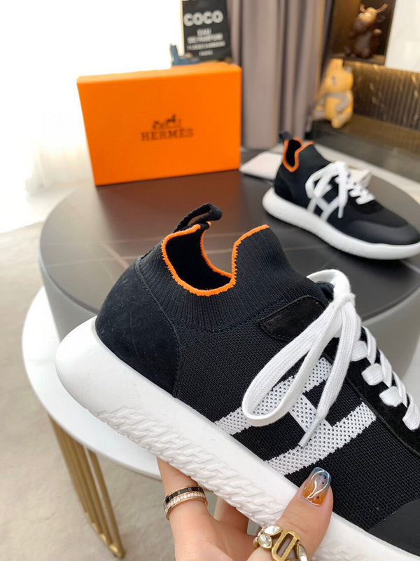 Hermès White Platform Heels - Angled View