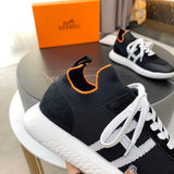 Hermès White Platform Heels - Angled View