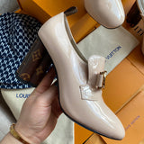 Louis Vuitton luxury shoes detail shot