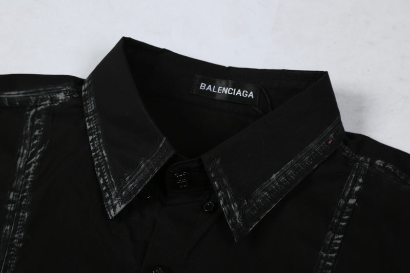 Close-up of Balenciaga t-shirt craftsmanship