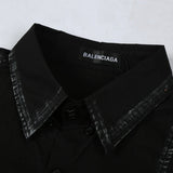 Close-up of Balenciaga t-shirt craftsmanship