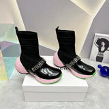 Givenchy Black Ankle Strap Heels - Full Silhouette View