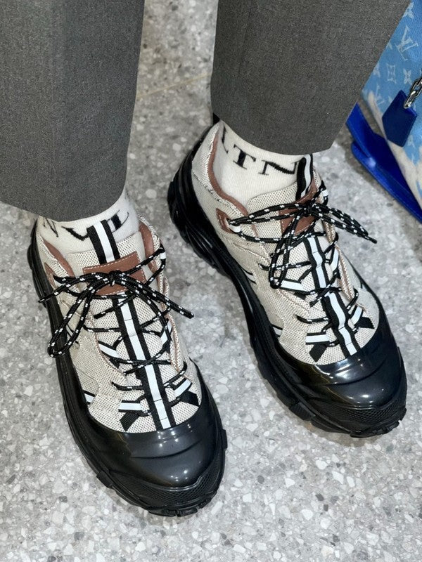 Burberry Camel Low-Top Sneakers - Back View