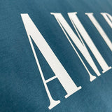 Close-up of Amiri t-shirt craftsmanship