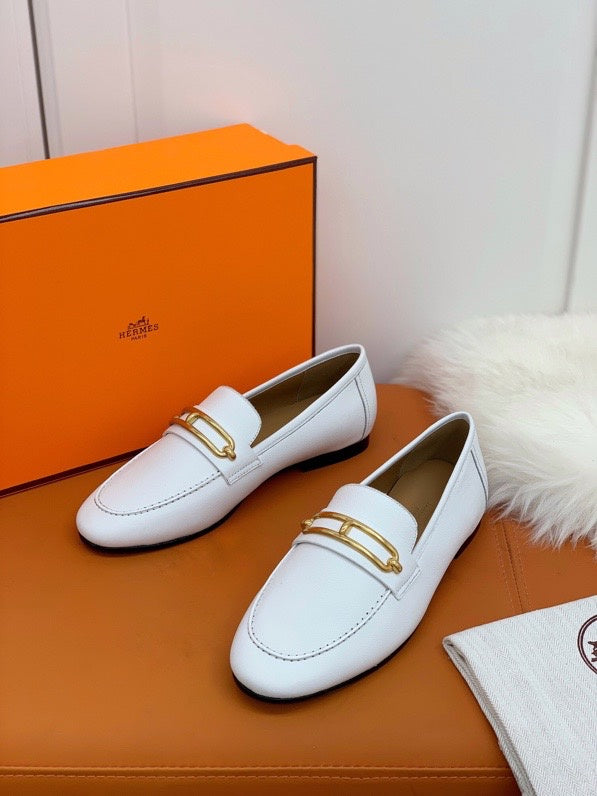 Hermès White Ankle Boots - Full Silhouette View